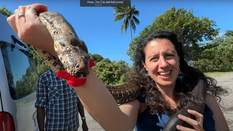 Alice with a snake - non dangerous