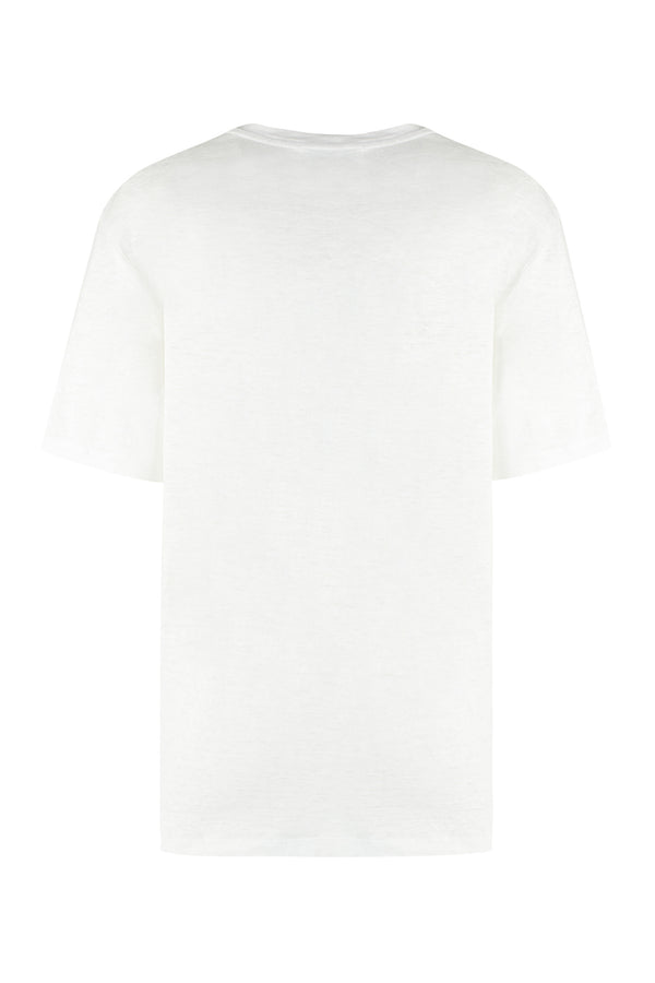 Zewel Logo print linen t-shirt-1