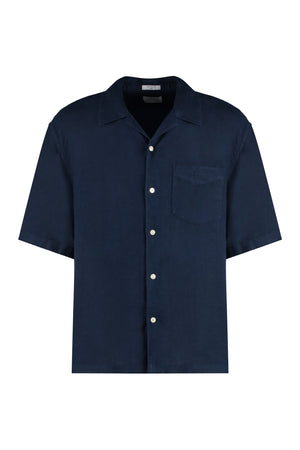 Short sleeve linen shirt-0