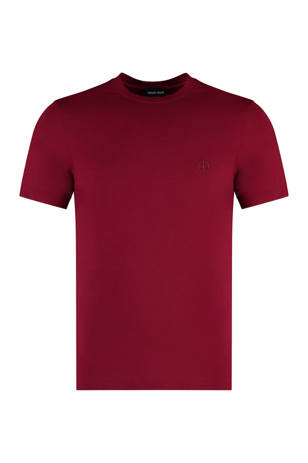 Viscose crew-neck T-shirt-0