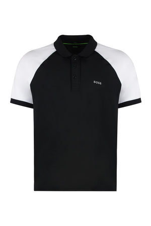 Technical fabric polo shirt-0