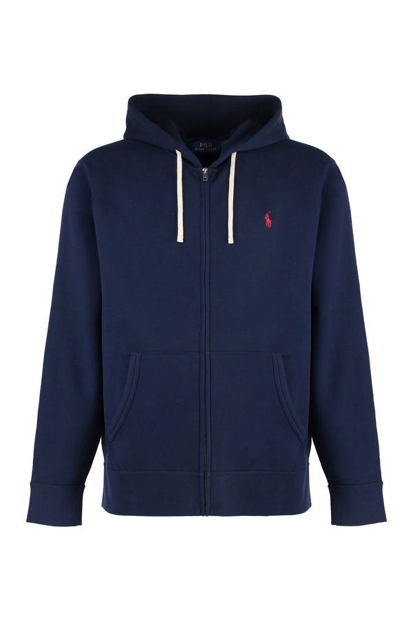 Cotton blend full-zip sweatshirt-0