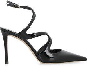 Azia patent leather slingback pumps-1