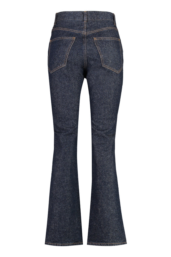 Jeans flare a vita alta-1