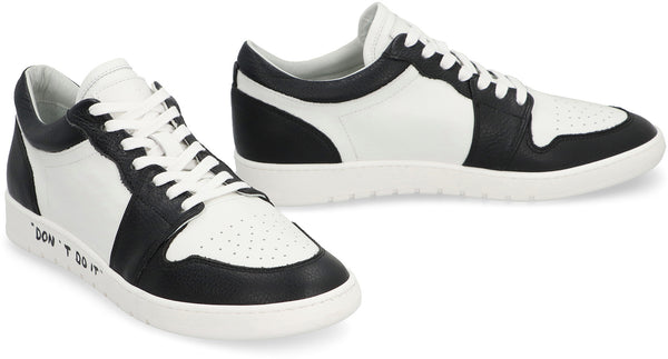 Leather low-top sneakers-2