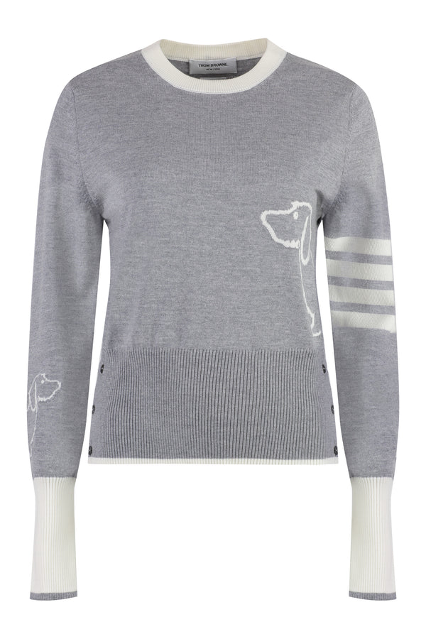 Crew-neck wool sweater-0