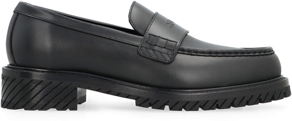Military leather loafers-1