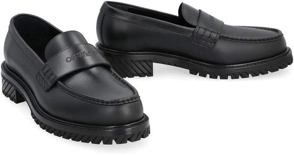 Military leather loafers-2