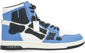 Skel leather high-top sneakers-1