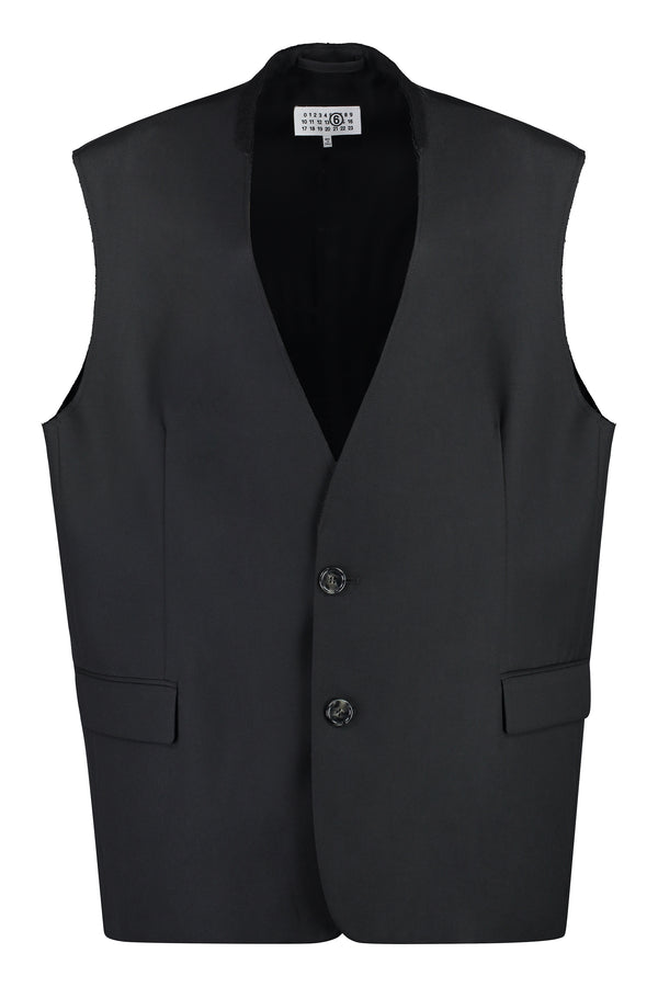 mixed wool waist coat-0