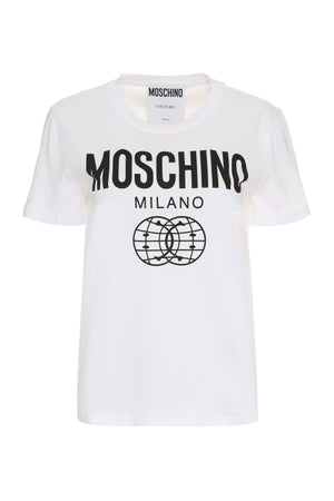 T-shirt in cotone con stampa-0