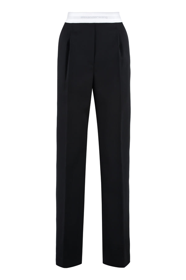 High-waist wide-leg trousers-0