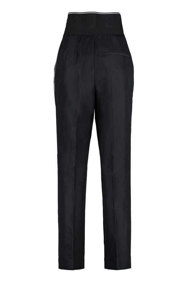 Pantaloni tapered-fit a vita alta-1