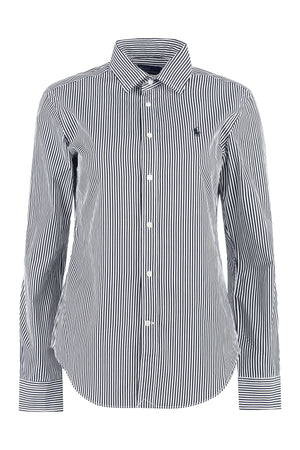 Camicia in cotone a righe-0