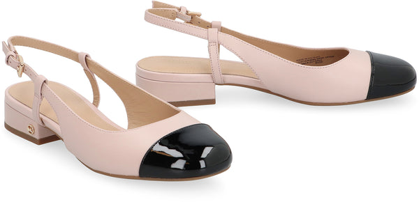 Perla leather slingback pumps-2