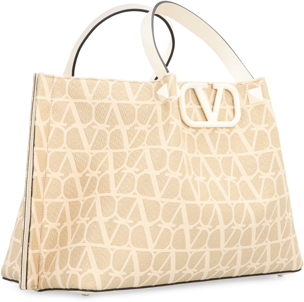 Valentino Garavani - Toile Iconographe Raffia tote bag-2