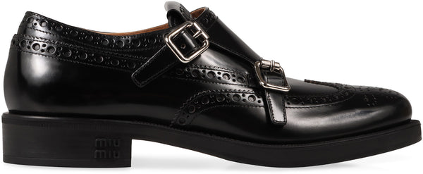 Church's x Miu Miu - Monk-strap in pelle-1