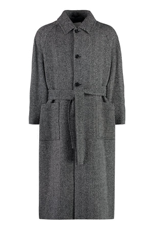 Cappotto monopetto in lana-0