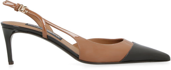 Leather slingback pumps-1