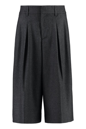 Wool cropped trousers-0