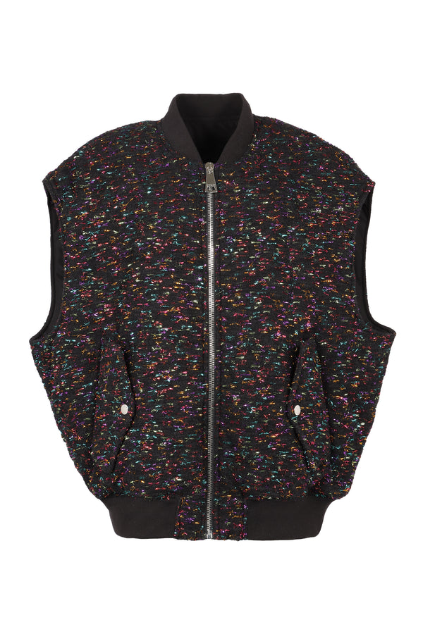 Lurex tweed waistcoat-0