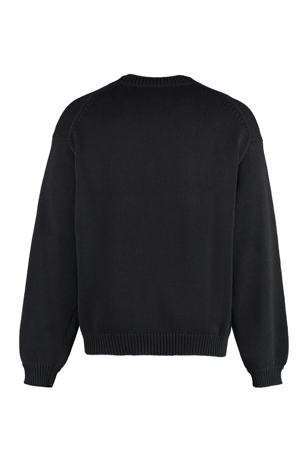 Cotton blend crew-neck sweater-1