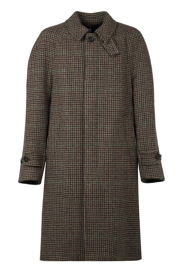 Houndstooth wool peacoat-0