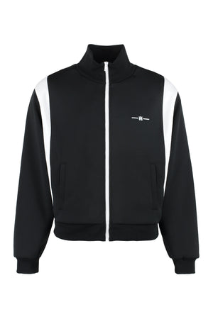 Techno fabric full-zip sweatshirt-0