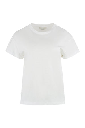 T-shirt in cotone e lino-0