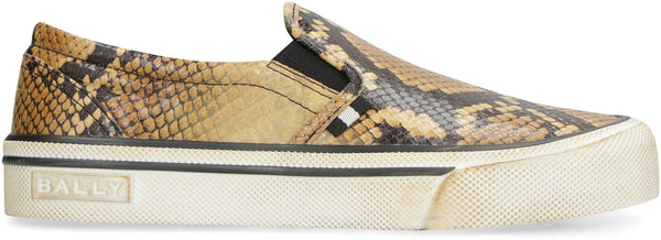 Santa Ana printed leather slip-on sneakers-1