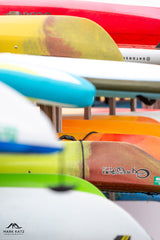 Colorful kayaks