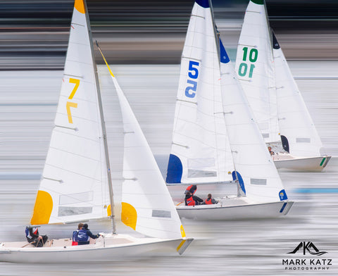 Close up of Jackson Cup race in Marblehead, MA