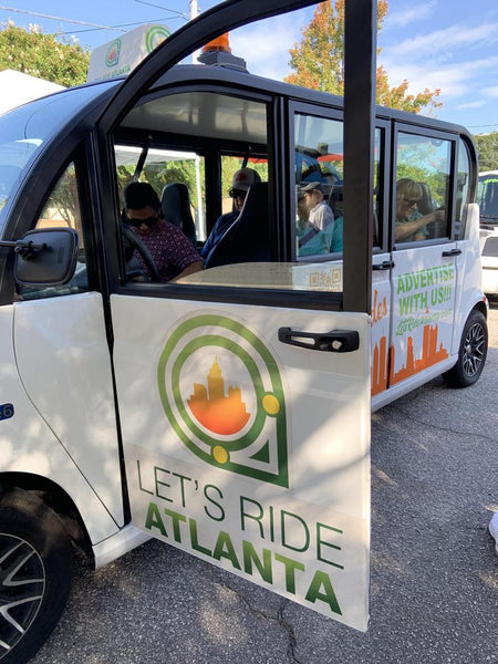 Let's Ride Atlanta uses a Gem electric vehicle built by Polaris that includes XiQ's stinger keyless technology.