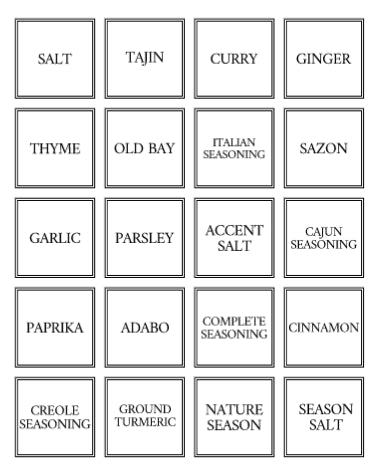 Spice Labels (40)