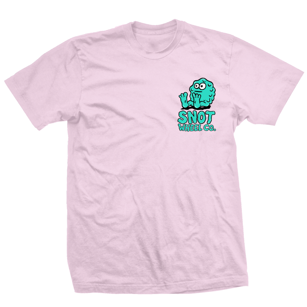 SNOT WHEEL CO BOOGER TEE PINK – Town and Country Skateboards