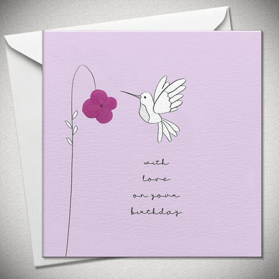 With Love On Your Birthday Card - Hydrangea