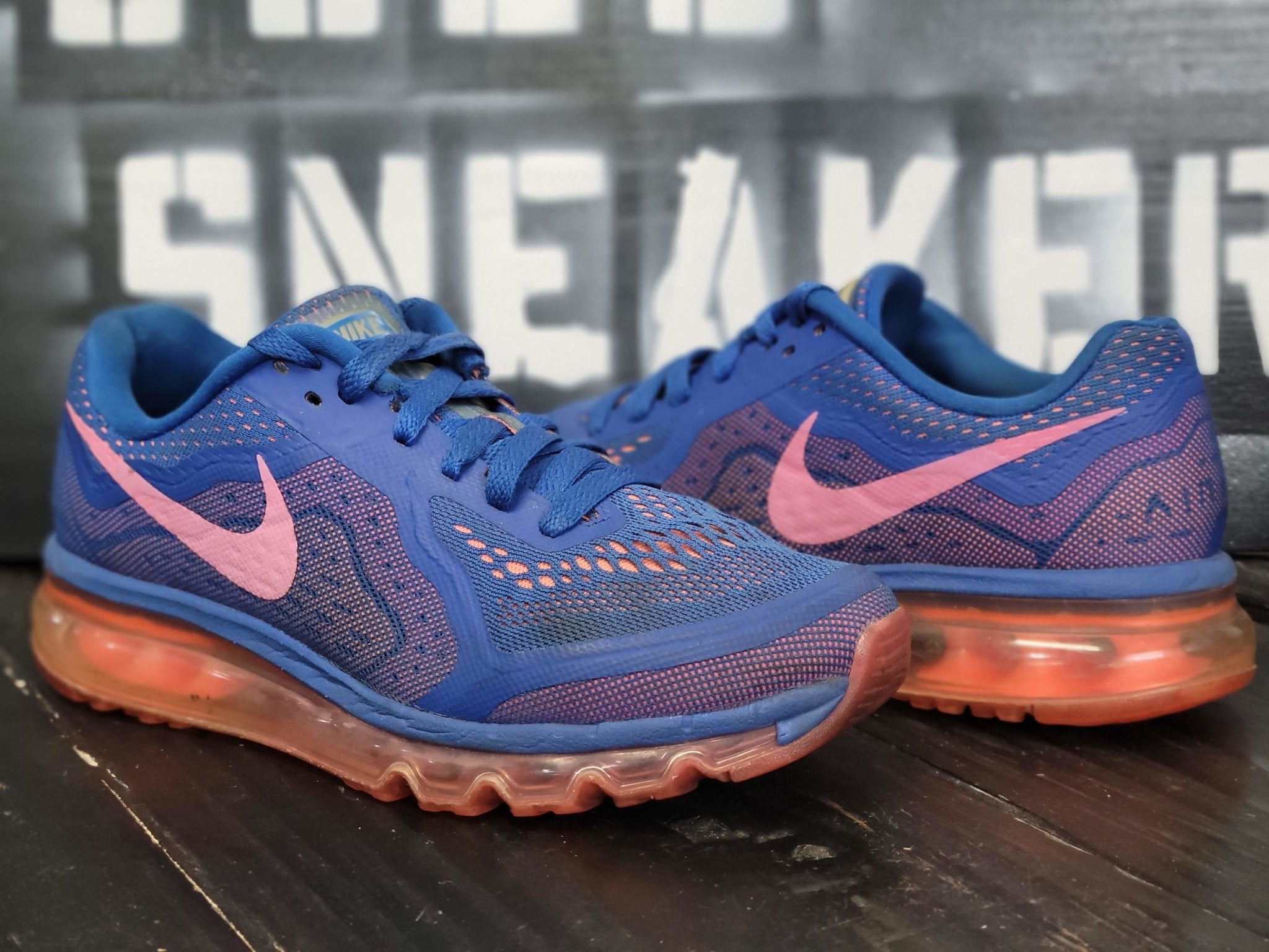 Amarillento Rebelión directorio 2015 Nike Air Max 2014 Blue/Pink Running Shoes 621078-400 Women 7.5 -  SoldSneaker