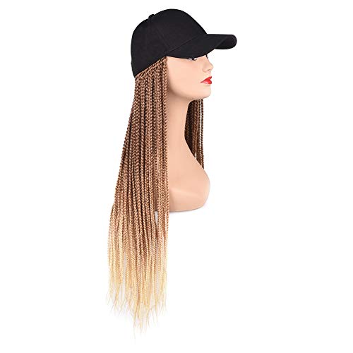 baseball cap with box braids