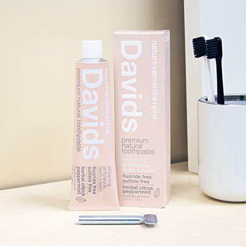 davids natural toothpaste whitening antiplaque fluoride free sls free