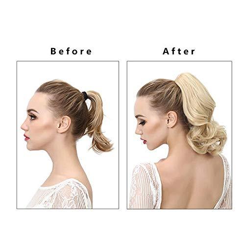 22inch Long Claw Ponytail Hair Extension Women's Hair Piece Pony Tail Clip Voluminous Curly Pony Tails Or Wavy Wig Hairpiece for Women Girls(#R21T)