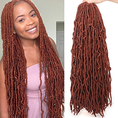 Leeven 24 Inch Long New Faux Locs Crochet Hair 126 Strands Copper Red –  NinthAvenue - Europe