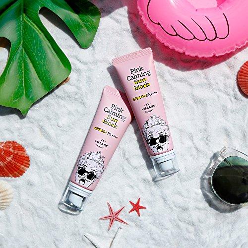 pink calming sunblock