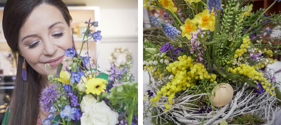 Catherine Fulvio visits Floral Art to learn how to arrange Easter floral display