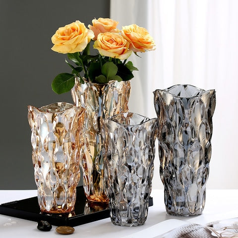 Vase ornement or gris cristal luxueux vase cute petit grand