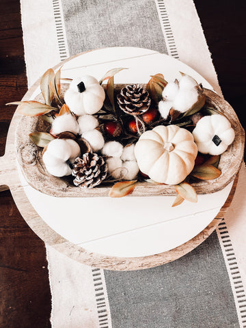 Fall dough bowl candle and fall decor