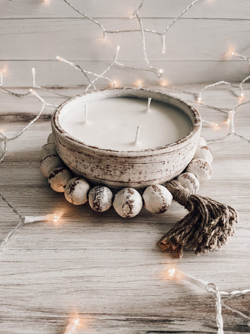 Christmas dough bowl candle for Modern Christmas decor
