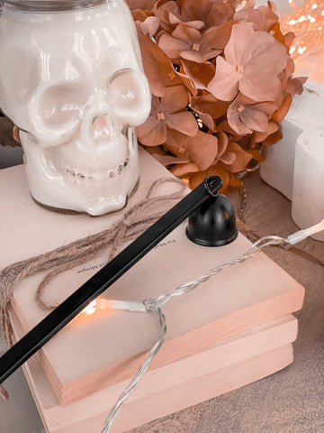 Skull candle for Halloween decor 