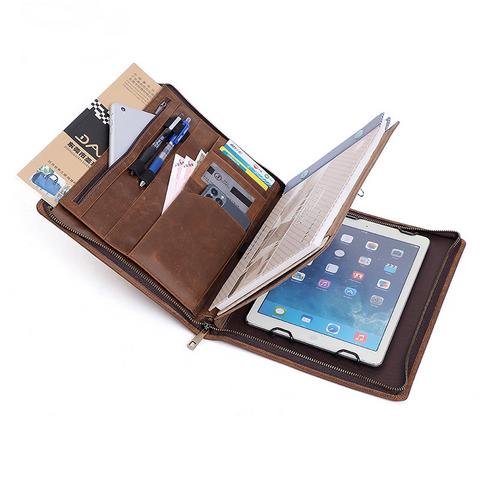 Retro Leather Multi Funcitonal Ipadfolio Case J2110