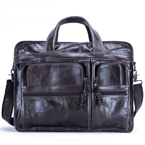 Men's Handmade Leather Business Briefcase B9913