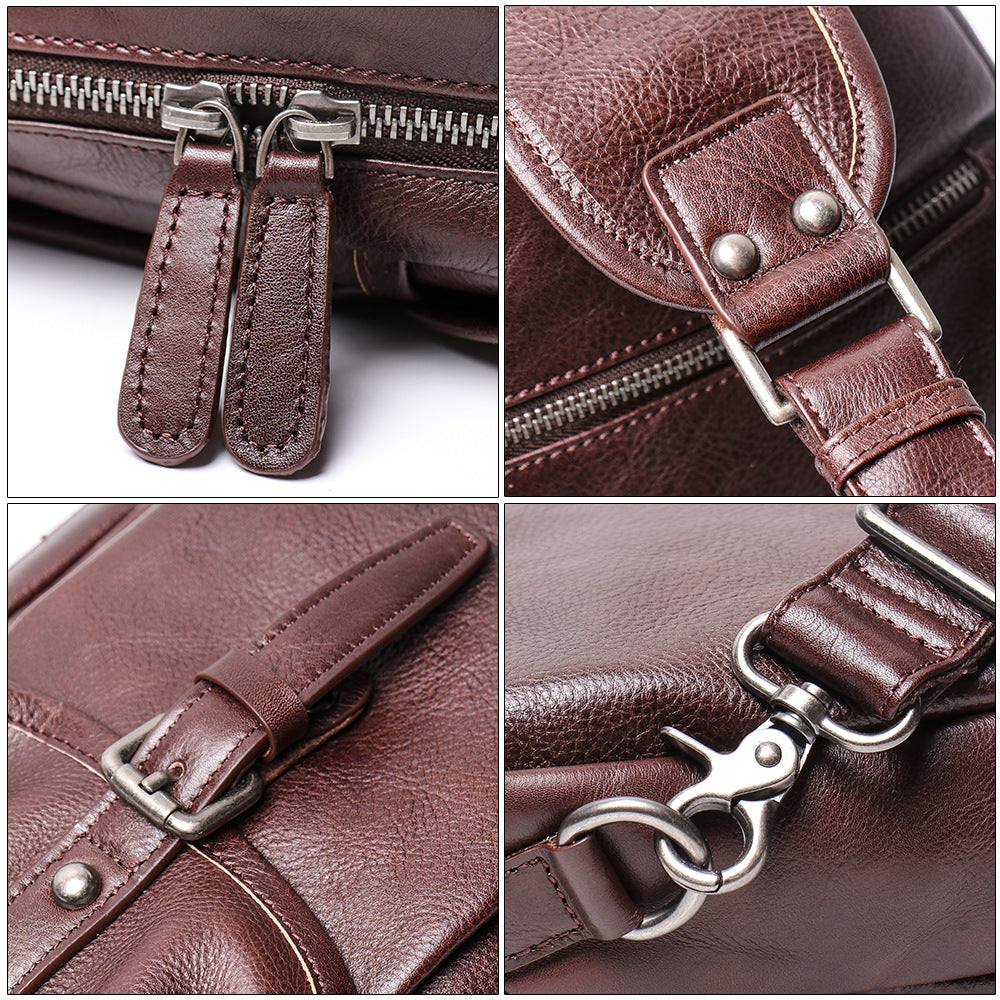 Handmade Leather Shoulder Male Chest Bags – LEATHERETRO